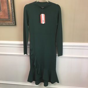 NWT Gianni Bini Sara Sweater Dress in Forest Green